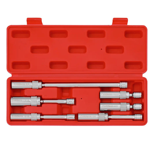 6PCS Magnetic Swivel Spark Plug Socket Set – 3/8" Drive, Thin Wall, 12-Point CR-V Steel