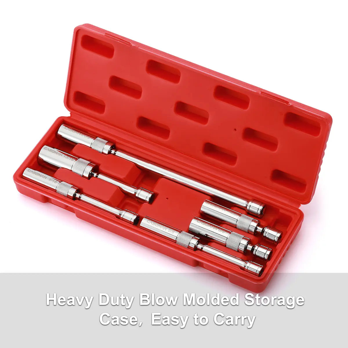 6PCS Magnetic Swivel Spark Plug Socket Set – 3/8" Drive, Thin Wall, 12-Point CR-V Steel