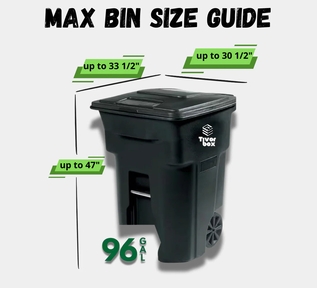Outdoor Trash Can Enclosure – Weatherproof Storage Shed for 96 Gallon Garbage Bins with PVC Panels